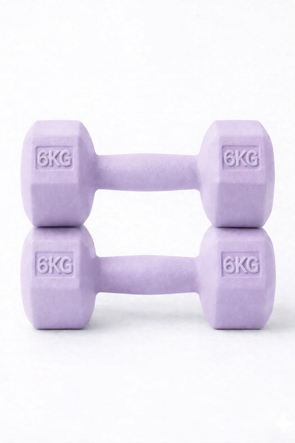Purple 6KG Dumbbells - Ultimate Workout Companion - Pure Flow Essentials