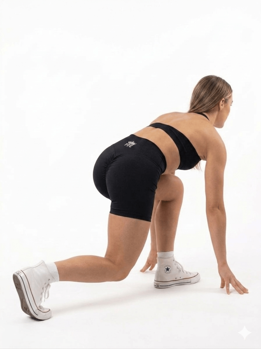 Black Seamless High Waist Pants, Scrunch Butt, Butt Lift Gym Leggings Squat Proof Tummy Control Fitness Shorts - Pure Flow Essentials