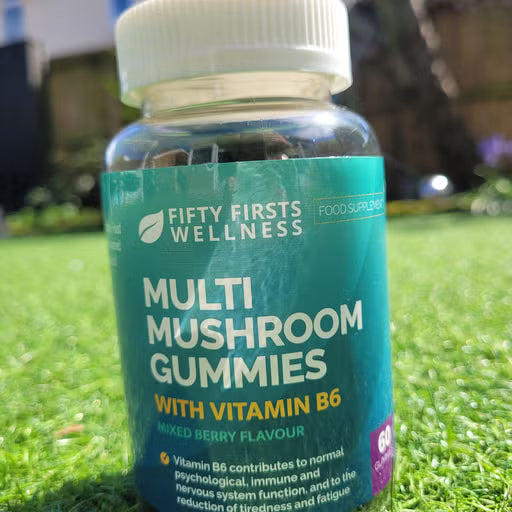 Fifty Firsts Wellness Multi Mushroom Gummies with Vitamin B6 (Mixed Berry Flavour)