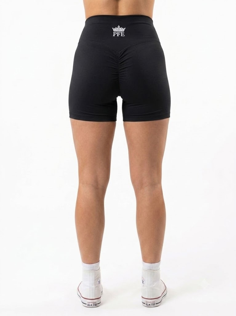 Black Seamless High Waist Pants, Scrunch Butt, Butt Lift Gym Leggings Squat Proof Tummy Control Fitness Shorts