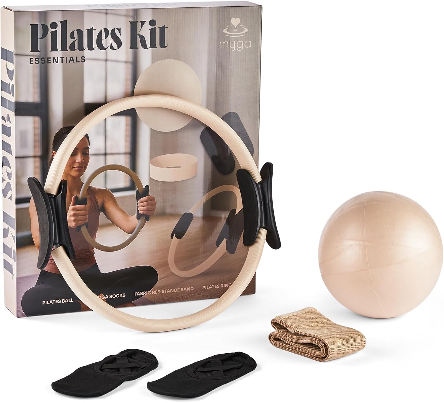 Myga Pilates Ring Set-Sand