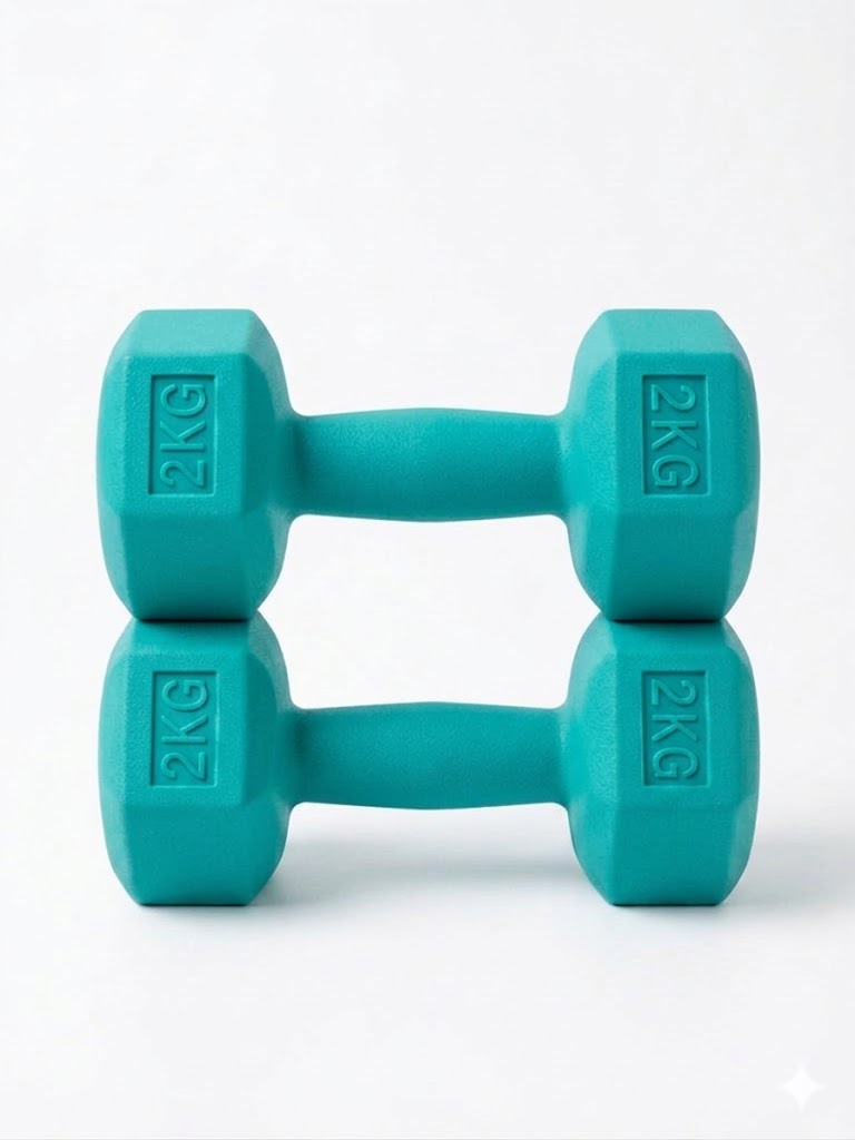 FitStyle Set of 2 Dumbells 2kg Teal