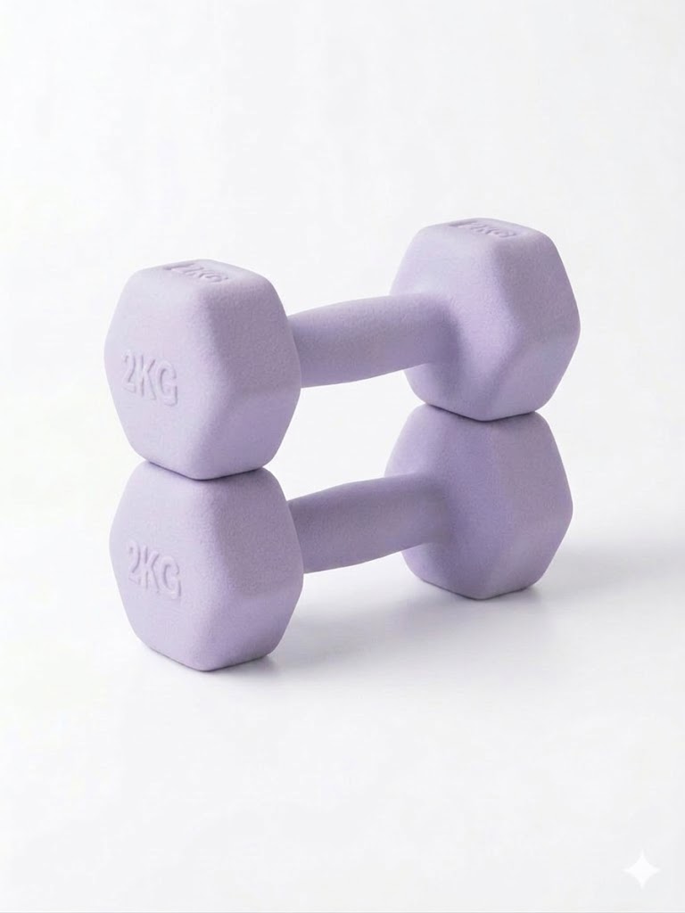 FitStyle Set of 2 Dumbells 2kg Violet