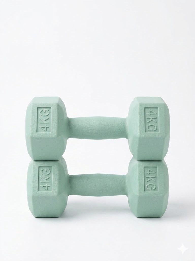 FitStyle Set of 2, Dumbbells 4 KG, Sage Green
