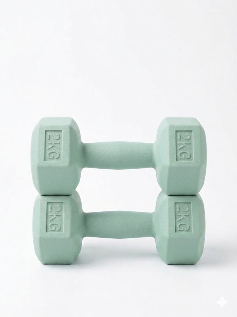 FitStyle Set of 2 Dumbells 2kg Sage Green
