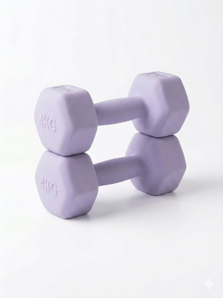 FitStyle Set of 2 Dumbbells 4 KG Violet