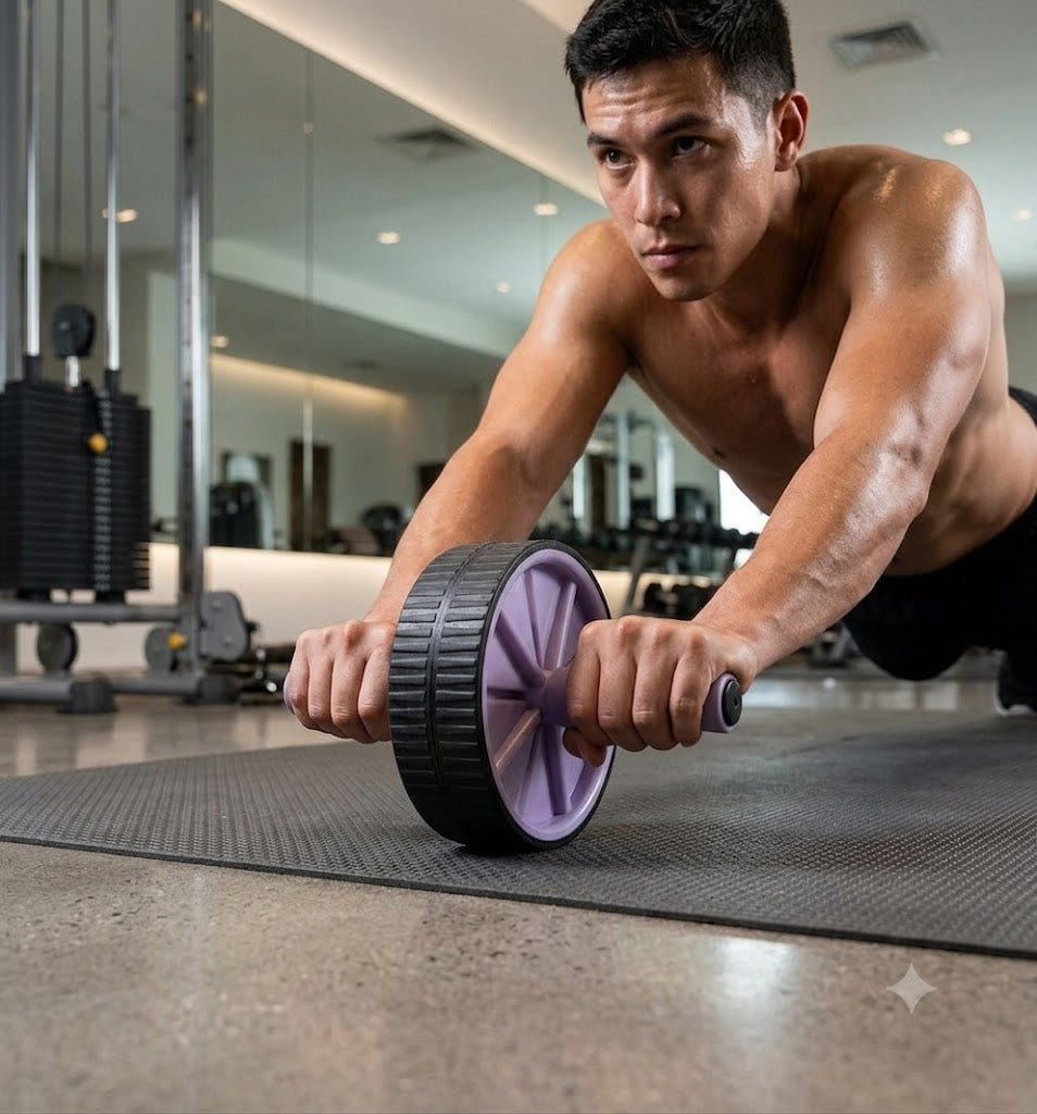 FitStyle Purple Ab Roller for Core Workout