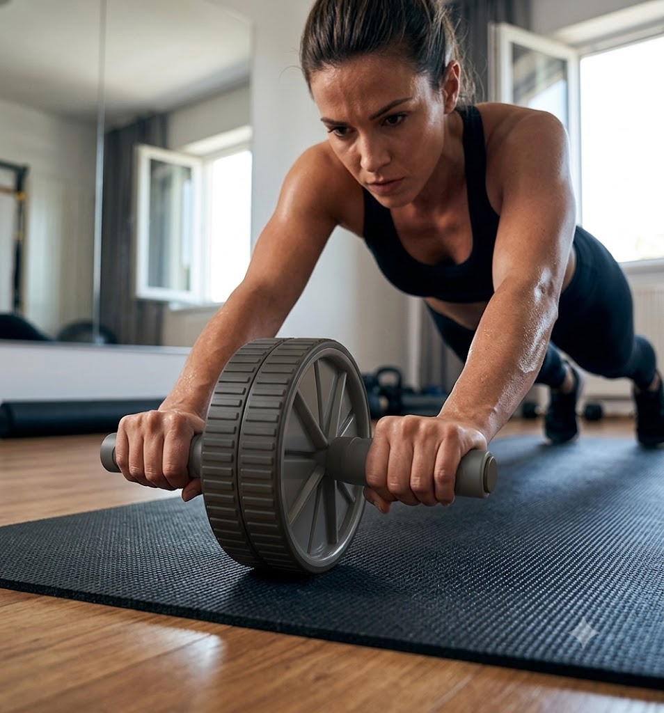 Grey Ab Roller - FitStyle Ultimate Abs Workout Equipment